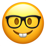 Nerd Face emoji, Apple, iOS 18.4