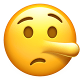Lying Face emoji, Apple, iOS 18.4