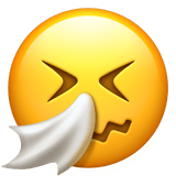 Sneezing Face emoji, Apple, iOS 18.4