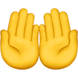 Palms Up Together emoji, Apple, iOS 18.4