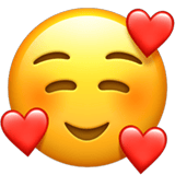 Smiling Face with Hearts emoji, Apple, iOS 18.4