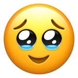 Face Holding Back Tears emoji, Apple, iOS 18.4