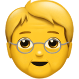 Older Person emoji, Apple, iOS 18.4