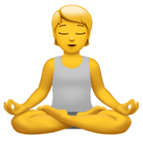 Person in Lotus Position emoji, Apple, iOS 18.4