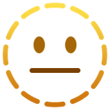 Dotted Line Face emoji, Apple, iOS 18.4