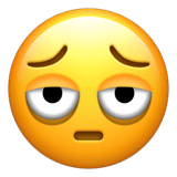 Face With Bags Under Eyes emoji, Apple, iOS 18.4