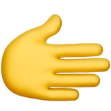 Rightwards Hand emoji, Apple, iOS 18.4