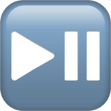 Play Or Pause Button emoji, Apple, iOS 18.4