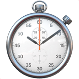 Stopwatch emoji, Apple, iOS 18.4