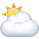 Sun Behind Cloud emoji, Apple, iOS 18.4