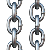 Chains emoji, Apple, iOS 18.4