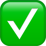 Check Mark Button emoji, Apple, iOS 18.4