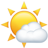 Sun Behind Small Cloud emoji, Apple, iOS 26