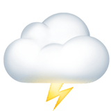Cloud with Lightning emoji, Apple, iOS 26