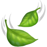 Leaf Fluttering in Wind emoji, Apple, iOS 26