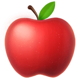 Red Apple emoji, Apple, iOS 26