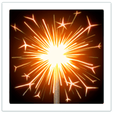 Sparkler emoji, Apple, iOS 26