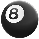 Pool 8 Ball emoji, Apple, iOS 26