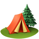 Camping emoji, Apple, iOS 26