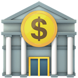 Bank emoji, Apple, iOS 26