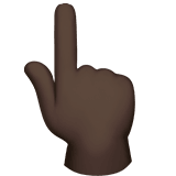 Backhand Index Pointing Up emoji, Apple, iOS 26