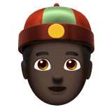 Person with Skullcap emoji, Apple, iOS 26