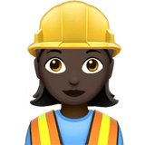 Construction Worker emoji, Apple, iOS 26