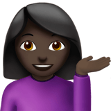 Person Tipping Hand emoji, Apple, iOS 26
