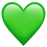 Green Heart emoji, Apple, iOS 26