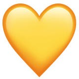 Yellow Heart emoji, Apple, iOS 26