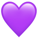 Purple Heart emoji, Apple, iOS 26