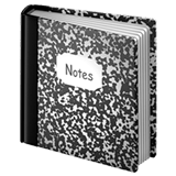 Notebook emoji, Apple, iOS 26