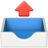 Outbox Tray emoji, Apple, iOS 26