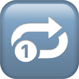 Repeat Single Button emoji, Apple, iOS 26