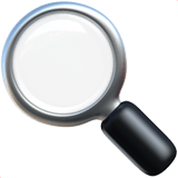 Magnifying Glass Tilted Left emoji, Apple, iOS 26