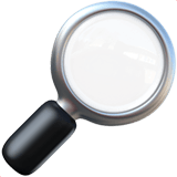 Magnifying Glass Tilted Right emoji, Apple, iOS 26