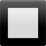 Black Square Button emoji, Apple, iOS 26