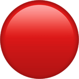 Red Circle emoji, Apple, iOS 26