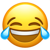 Face with Tears of Joy emoji, Apple, iOS 26