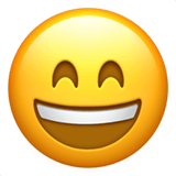Grinning Face with Smiling Eyes emoji, Apple, iOS 26