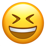 Grinning Squinting Face emoji, Apple, iOS 26