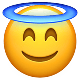 Smiling Face with Halo emoji, Apple, iOS 26