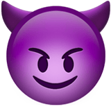 Smiling Face with Horns emoji, Apple, iOS 26