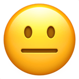 Neutral Face emoji, Apple, iOS 26