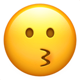 Kissing Face emoji, Apple, iOS 26