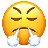 Face with Steam From Nose emoji, Apple, iOS 26