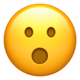 Face with Open Mouth emoji, Apple, iOS 26