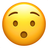 Hushed Face emoji, Apple, iOS 26
