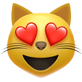 Smiling Cat with Heart-eyes emoji, Apple, iOS 26