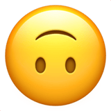 Upside-down Face emoji, Apple, iOS 26